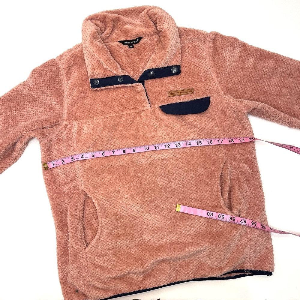 Simply Southern Women's Fleece Pullover Dusty Rose Pink Small - Picture 6 of 7